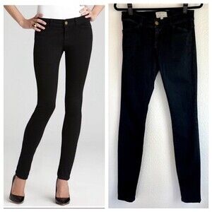 Current/Elliott Women's “The Jean Legging” Skinny Low Rise in Jet Black Size 28